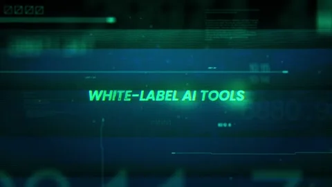 White-label AI tools concept technology futuristic data background 库存影片 342800963