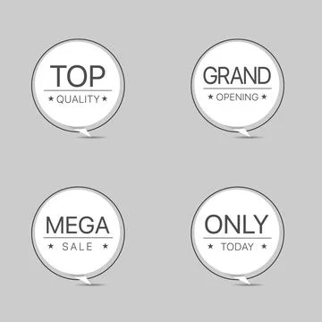 White label icon set Stock Illustration