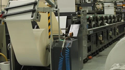 White Label Printing big Roll with High speed labeling machine in industrial 動画素材 110771829