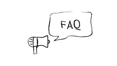 White Label with text FAQ information icon isolated on white background. Circle Stock Footage 153837711