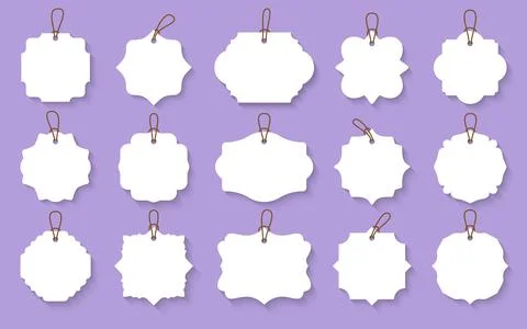 White label with thread special offer price tag Stock Illustration