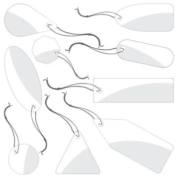 White label on white background. Label design. Stock Illustration