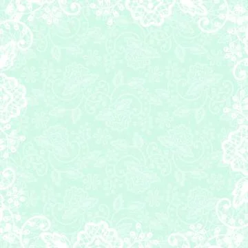 White lace on beige background Stock Illustration