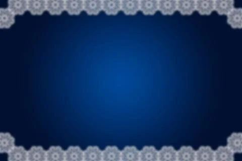 White lace-like border pattern is framing deep blue gradient backdrop in vector Stock Illustration