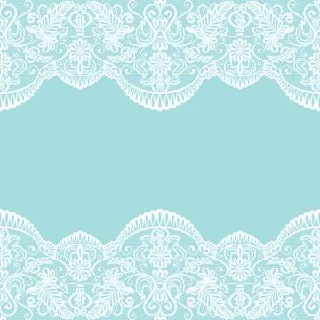 White lace borders Illustrazione stock