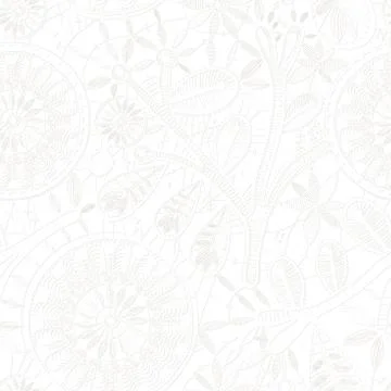 White lace pattern for design, lace seamless pattern, craft lace, vector lace Stock Illustration