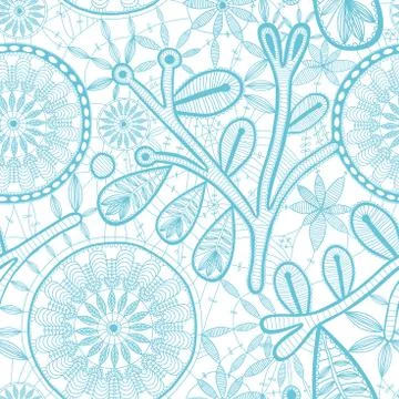 White lace pattern for design, lace seamless pattern, craft lace, vector lace Stock Illustration