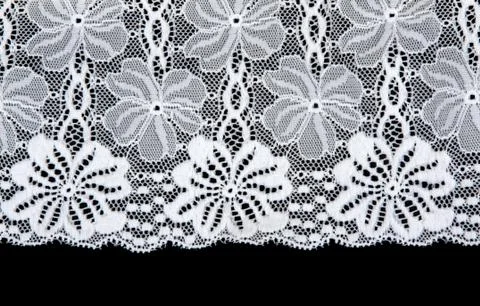 White lace with pattern in form flower Foto stock