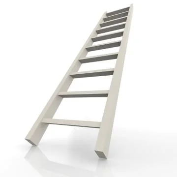 White ladder Illustrazione stock