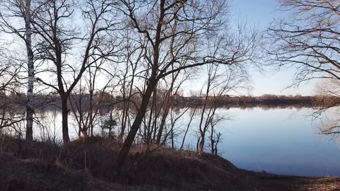 White Lake Spring Landscape Stock Footage 105851034