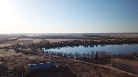 White Lake Spring Landscape 스톡 동영상 105852045