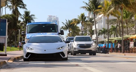 White Lamborghini Huracan Performante In... | Stock Video | Pond5