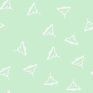 White lamp ceiling line vector seamless pattern Stock Illustration