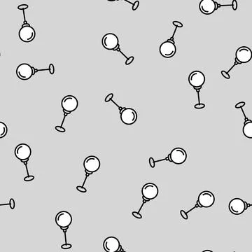 White lamp ceiling vector seamless pattern Stock Illustration