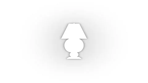 White lamp icon with shadow isolated on white background. Stock Footage 209120696
