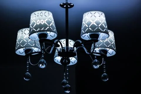 White lamp with silver base Stock Photos