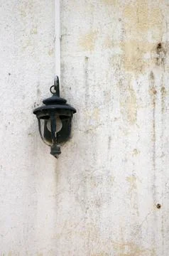 White lamp on the wall Foto stock