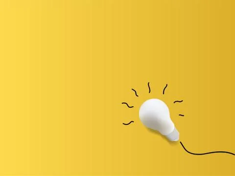 White lamp on a yellow background Stock Illustration