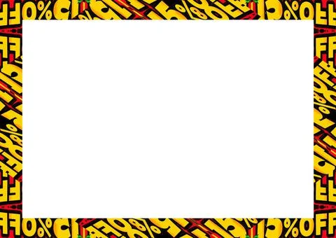 White Landscape Background with Patterned Borders White frame background w... Stock Photos