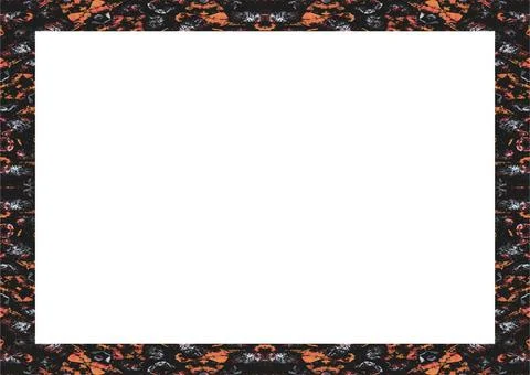 White Landscape Frame Background with Decorated Borders White frame backgr... Stock Photos