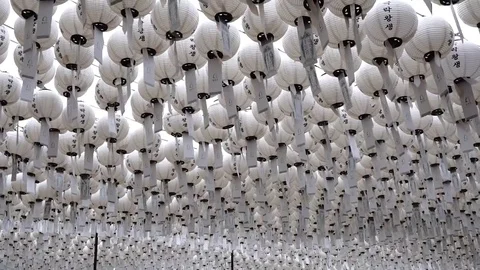 White lantern Video stock 80025841