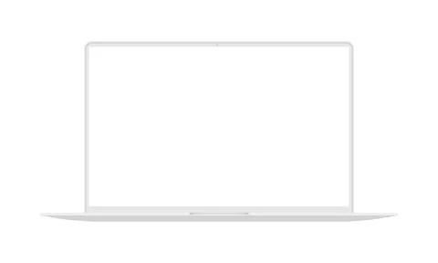 White laptop device mockup template for website presentation or advertising Illustrazione stock