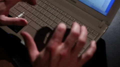 White laptop jib up and down 3 Stock Footage 47483005