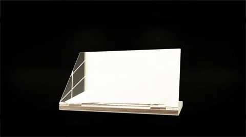 White laptop with Matrix on display, zoom in, Alpha Stock Footage 1180880