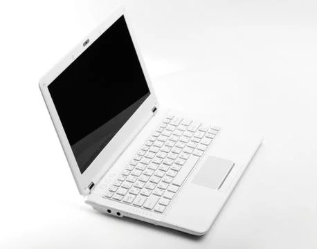 White laptop 写真素材
