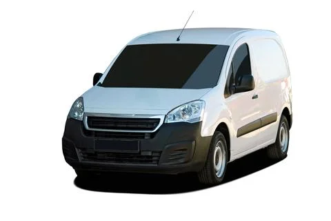 White large delivery van Stock Photos