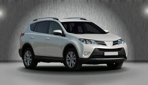 White large SUV Stock Photos