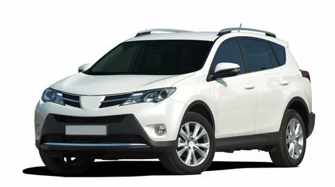 White large SUV Fotos Stock