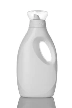 White Laundry Detergent Liquid Bottle for Mockup Stock Photos