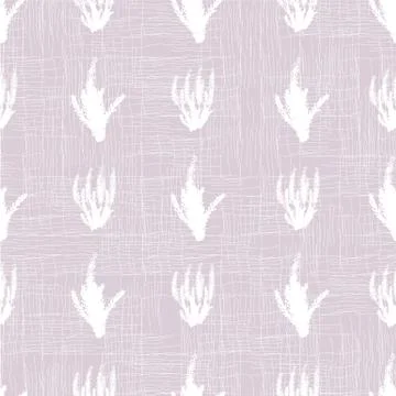 White lavender flower seamless vector pattern Stock Illustration