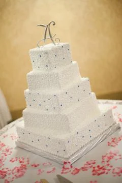 White Layered Wedding Cake Stock Photos