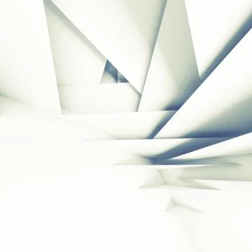 White layers pattern, 3d illustration, soft shadows Illustrazione stock