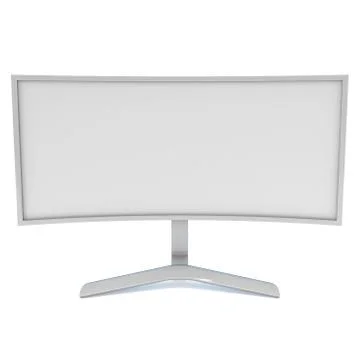 White LCD tv screen Illustrazione stock