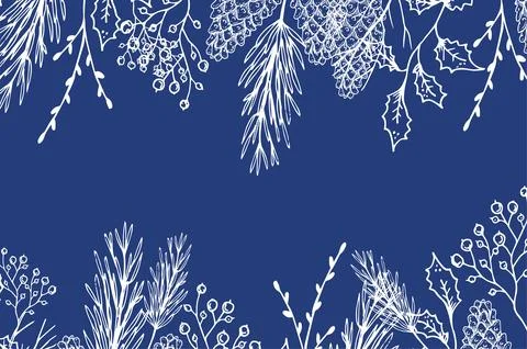 White leaf decoration Stock Illustration