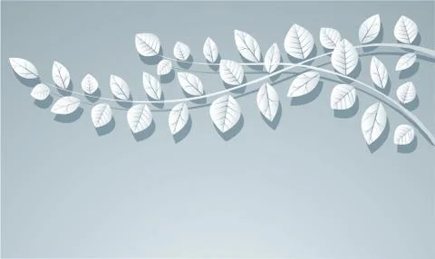 White leafs design background vector Illustrazione stock