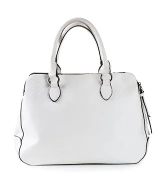 White leather bag Stock Photos