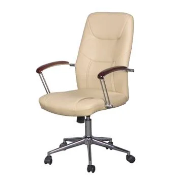 White leather office chair Stock Photos