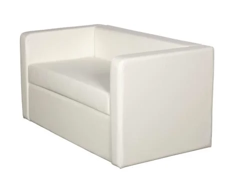 White leather sofa Stock Photos
