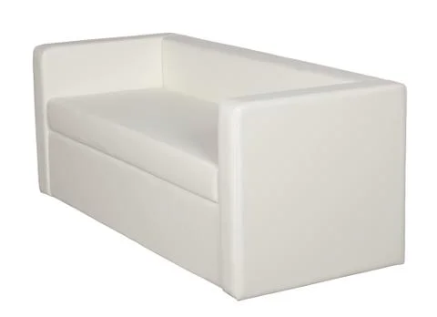 White leather sofa Stock Photos