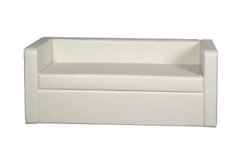 White leather sofa Stock Photos