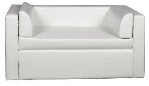 White leather sofa Fotos de archivo