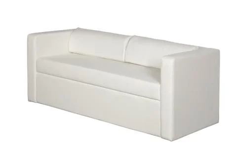 White leather sofa Stock Photos