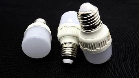 White led bulb light isolated Stock Photos