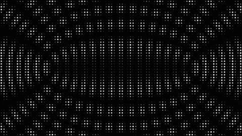 White LED dot matrix pattern pulsing on a black background Stock Footage 335933618