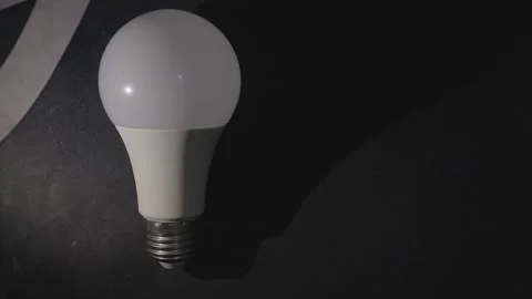 White LED Lightbulb with copy space Stock Footage 204951470