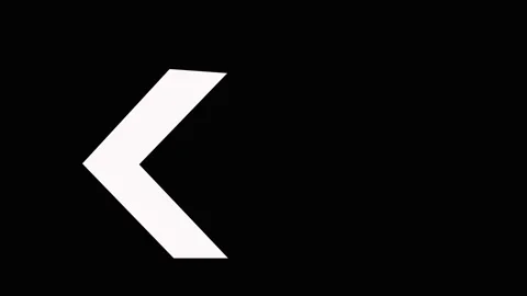 White left arrow sign animation on screen Vidéo 330558389